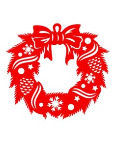 Corona navideña Piñas y Lazo