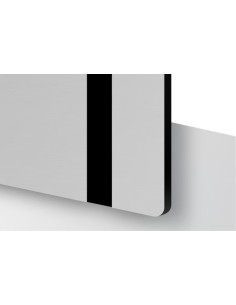 Metacrilato Laminado Bicapa Plata lisa / Negro