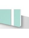 Metacrilato Laminado Bicapa Turquesa Claro / blanco