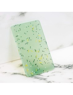 Metacrilato Confetti Verde Transparente 2