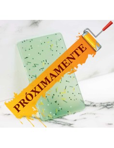 Metacrilato Confetti Verde Transparente