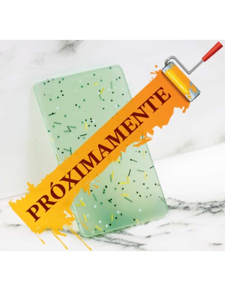 Metacrilato Confetti Verde Transparente