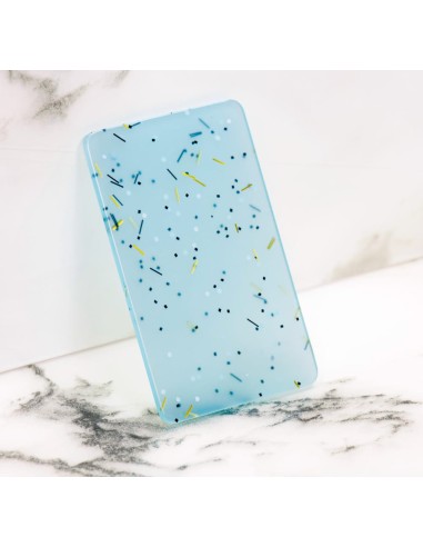 Metacrilat Confeti Blau Clar Transparent