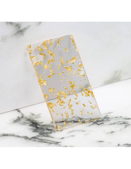 Metacrilato Flake Dorado