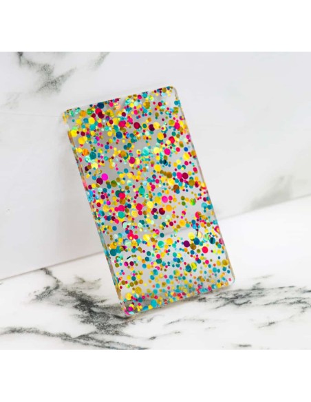 Metacrilato Dots Amarillo Multicolor