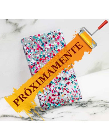 Metacrilato Dots Blanco-Rojo Multicolor