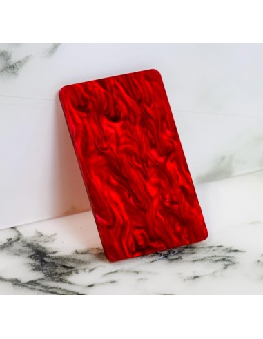 Metacrilato Nacarado Perla Rojo Sangre 3 mm