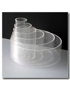 Tubo metacrilato transparente 34x30 mm con opción a pulido extremos 2