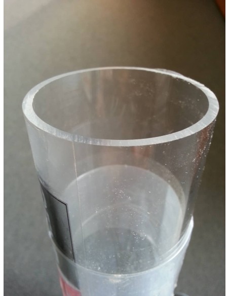 Tubo metacrilato transparente 125x115 mm corte a medida