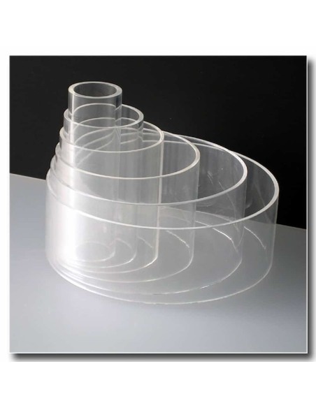 Tubo metacrilato transparente 24x20 mm corte a medida