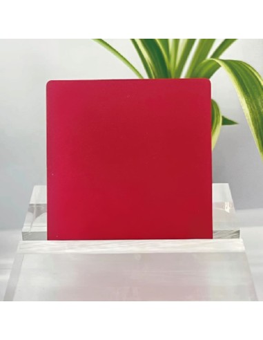 Metacrilato traslúcido Rojo satinado y brillo 3 mm