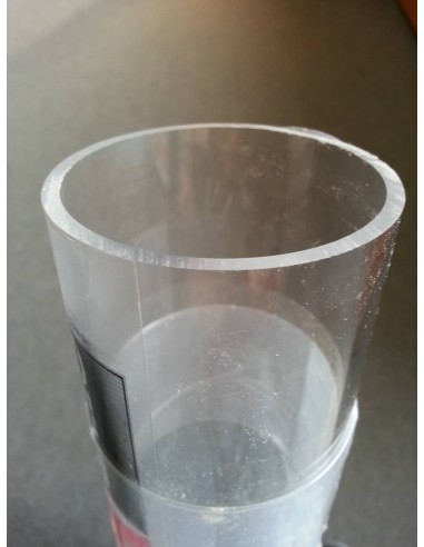 Tubo de policarbonato transparente 180x174 mm corte mecanizado