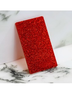 Metacrilat Glitter vermell 3 mm