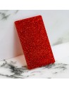 Metacrilat Glitter vermell 3 mm