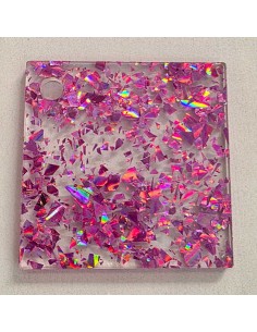 Metacrilato Flake Rosa Iridiscente 3 mm 2