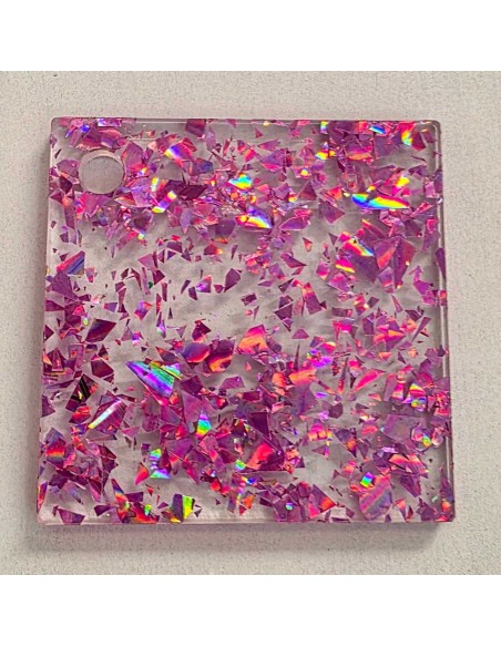 Metacrilato Flake Rosa Iridiscente 3 mm