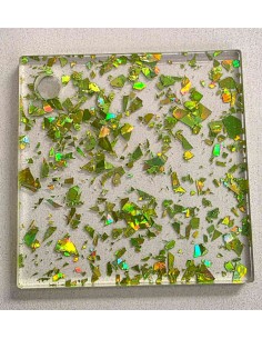 Metacrilato Flake Verde Lima Iridiscente 3 mm 2