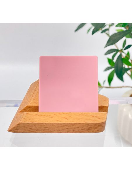 Muestra metacrilato Pastel Rosa Burdeos