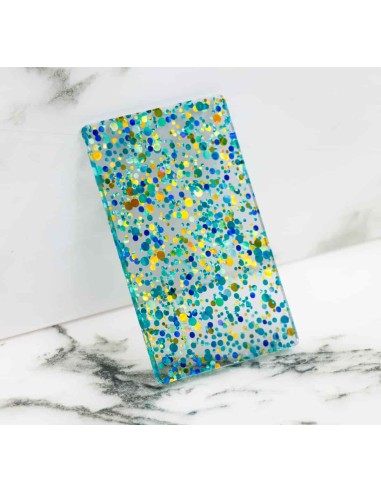 Mostra Metacrilat Dots Blau i Or 3 mm