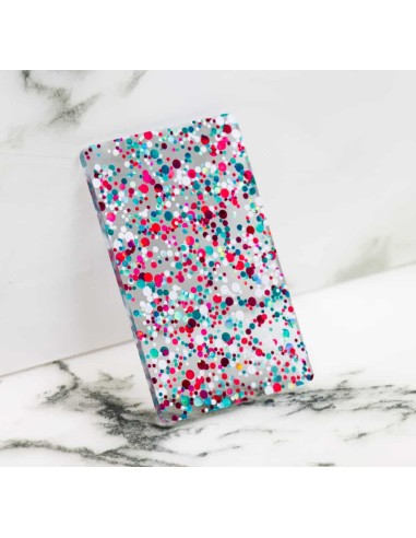 Mostra Metacrilat Dots Blanc i Vermell 3 mm