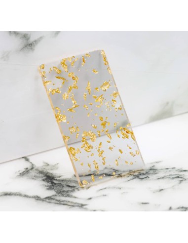 ﻿Muestra Metacrilato Flake Dorado 3 mm