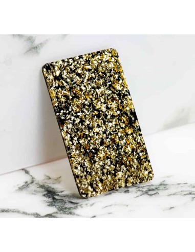 ﻿Muestra Metacrilato Granito Oro 3 mm