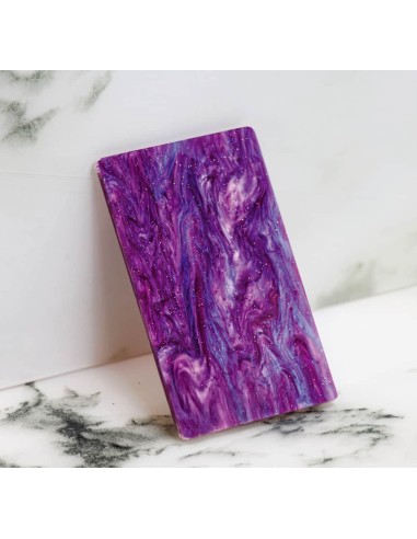 ﻿Muestra Metacrilato Nacar Purple 3 mm