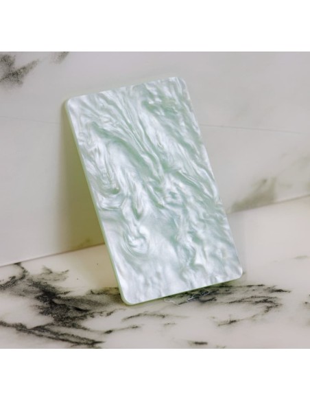 ﻿Muestra Metacrilato Perla Verde Coral 3 mm