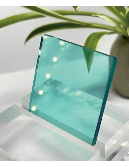 ﻿Muestra Metacrilato Transparente Azul Turquesa Calido 3 mm