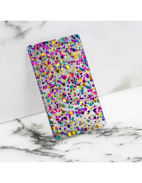 Mostra Metacrilat Dots Purpura i Or 3 mm