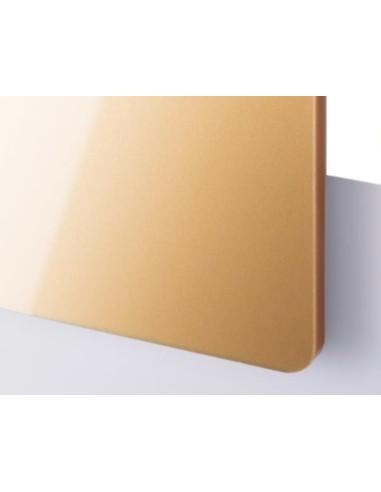 ﻿Muestra Metacrilato Metallic Gold Brillo 3 mm
