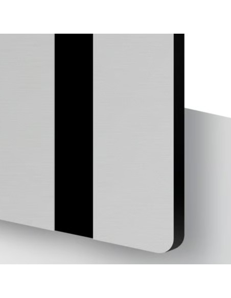 ﻿Mostra Metacrilat Bicapa Plata Llisa-Negre 1,6 mm