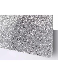 Metacrilato Glitter Plata 3 mm 2