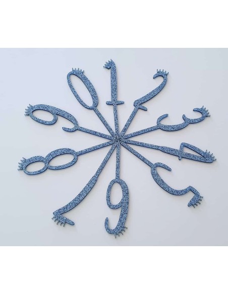 Metacrilato gllitter azul 3 mm