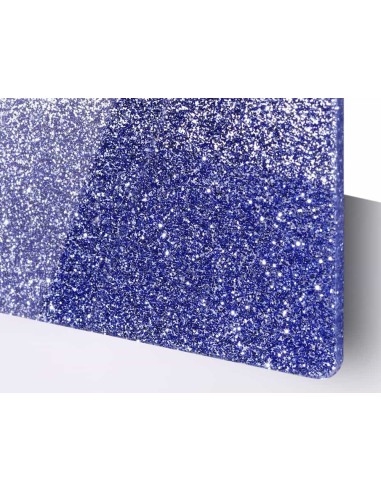 Metacrilato purpurina azul 3 mm