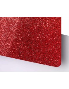 Plancha de metacrilato glitter ROJO