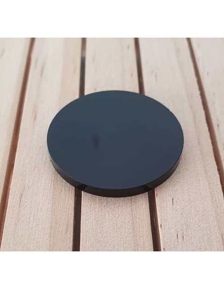 Peanas redondas metacrilato negro 4 mm