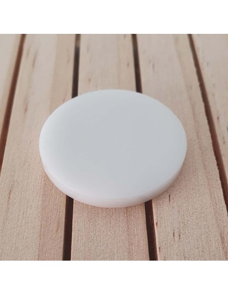 Peanyes rodones metacrilat blanc opal 3 mm Peanyes rodones metacrilat blanc opal 3 mm