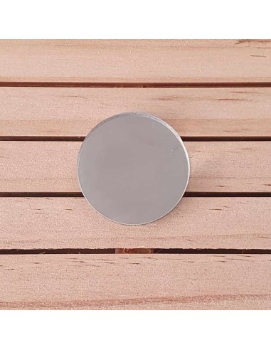 Peanas redondas metacrilato espejo 3 mm