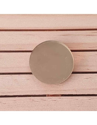 Peanas redondas metacrilato espejo oro 3 mm