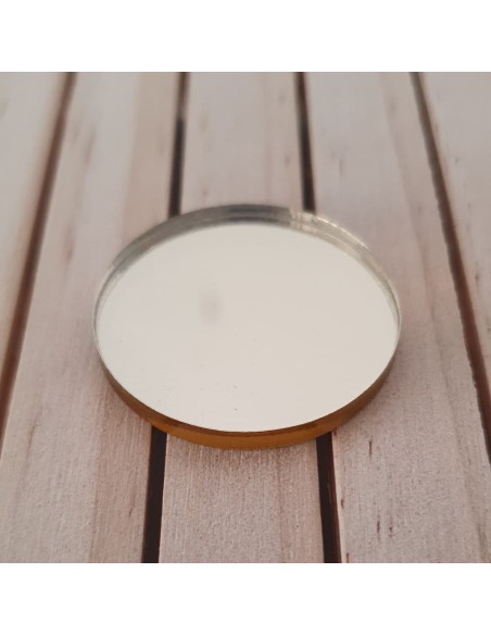 Peanyes rodones metacrilat mirall or 3 mm