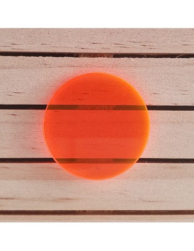 Peanas redondas metacrilato flúor Naranja 3 mm