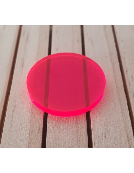 Peanas redondas metacrilato flúor Rojo 3 mm