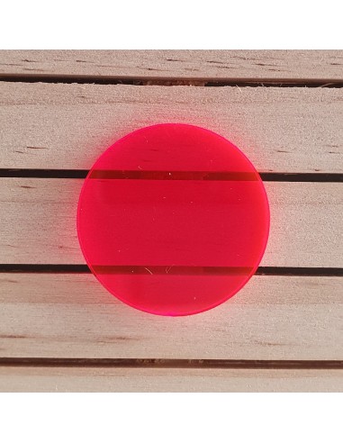 Peanas redondas metacrilato flúor Rojo 3 mm