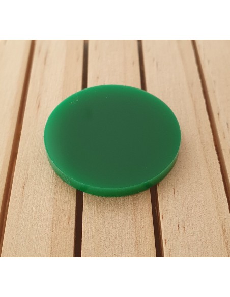 Peanyes rodones metacrilat verd 3 mm