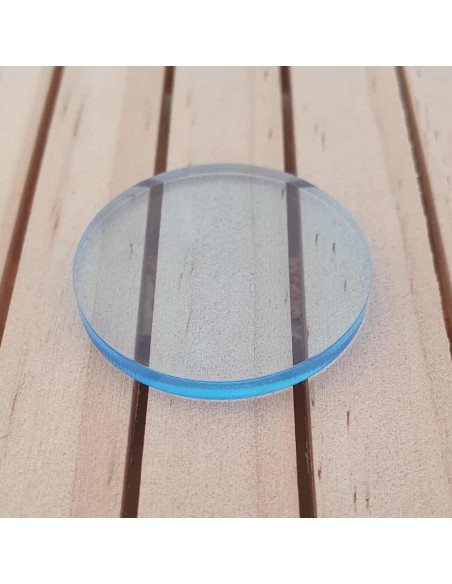 Peanas redondas metacrilato flúor Azul 3 mm