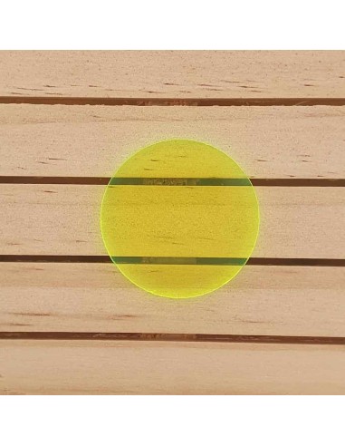 Peanas redondas metacrilato flúor Verde