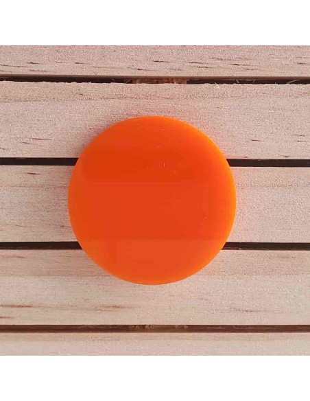 Peanas redondas metacrilato naranja 3 mm