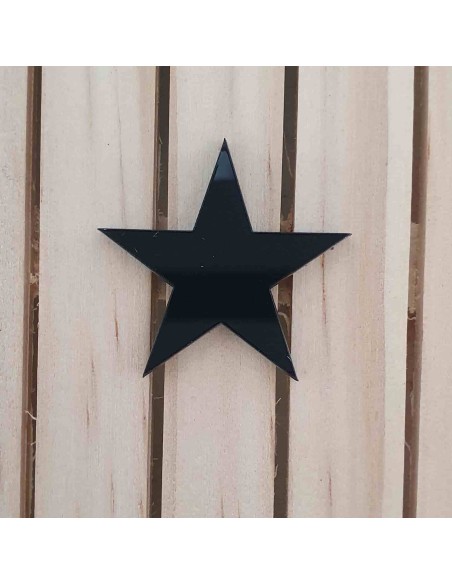 Estrellas de metacrilato Negro 3 mm