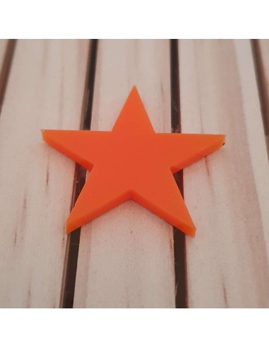Estrellas de metacrilato Naranja 3 mm